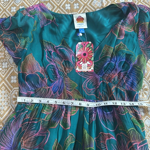 Farm Rio × Anthropologie Puff-Sleeve Corset Dress - Like New (worn once) - M - Picture 7 of 9